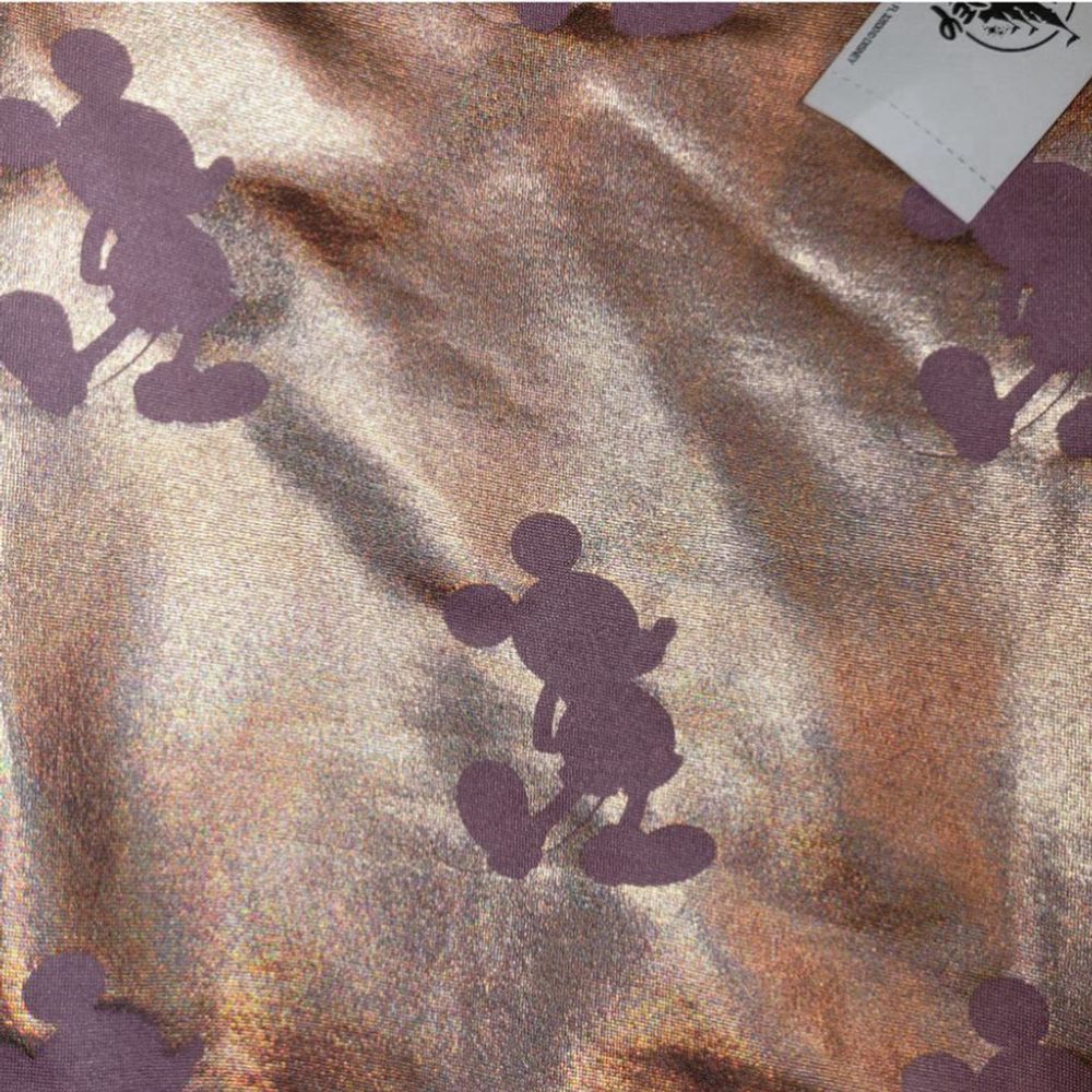 Women's Disney Rose Gold Pink Metallic Leggings - Size XS - Picture 4 of 8